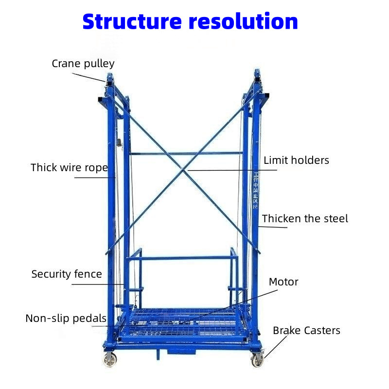 Multiple Models Scaffold Lift Foldable For 0.5t Load